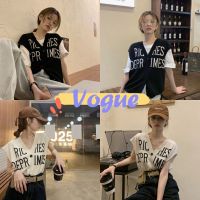 frieda Vogue​?​พร้อมส่ง​?​เสื้อกั๊กไหมพรม กระดุมหน้า ถักลายตัวอักษร​ผ้านิ่มมาก (94112) -C