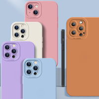 เคสสำหรับ Iphone 15 Pro Max Unti-Knock ของแท้ป้องกันคราบสกปรกซิลิโคนทรงสี่เหลี่ยมแบบใหม่ฝาครอบซิลิโคนเหลวสำหรับ Iphone 15 Plus