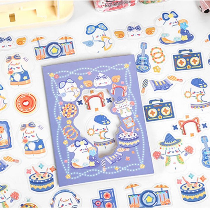 mr-paper-6-style-40pcs-bag-cute-animal-pet-sticker-creative-cartoon-bear-rabbit-hand-account-decorative-stationery-sticker