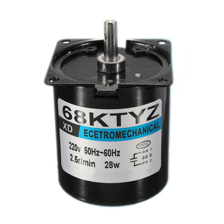 1Pcs 68Ktyz Mini Gear Motor Ac 220V 28W 2.5R/Min Large Torque Permanent