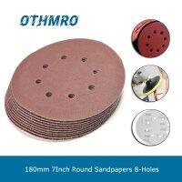 Utoolmart 10pcs 180mm 7Inch Round Sandpapers 8-Holes 40-2000 Grit Sanding Discs Hook and Loop Abrasive tools Durable For Polish Power Sanders