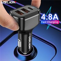 USLION 3 USB PD Car Charger For Phone Mobile Phone Charger For iPhone Xiaomi Fast USB Portable Charger Car Mobile Phone Adapter Wall Chargers