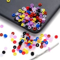 【DT】hot！ 20-100Pcs Hole 2mm Multicolor Rubber Clip Charms Safety Stopper Silicone Spacer Beads Necklaces Jewelry Making
