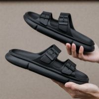 EVA Thick Platform Cloud Slippers Men Women Pillow Slides Sandal Summer Outdoor Beach Shoes Buckle Home Bathroom Flip Flops House Slippers