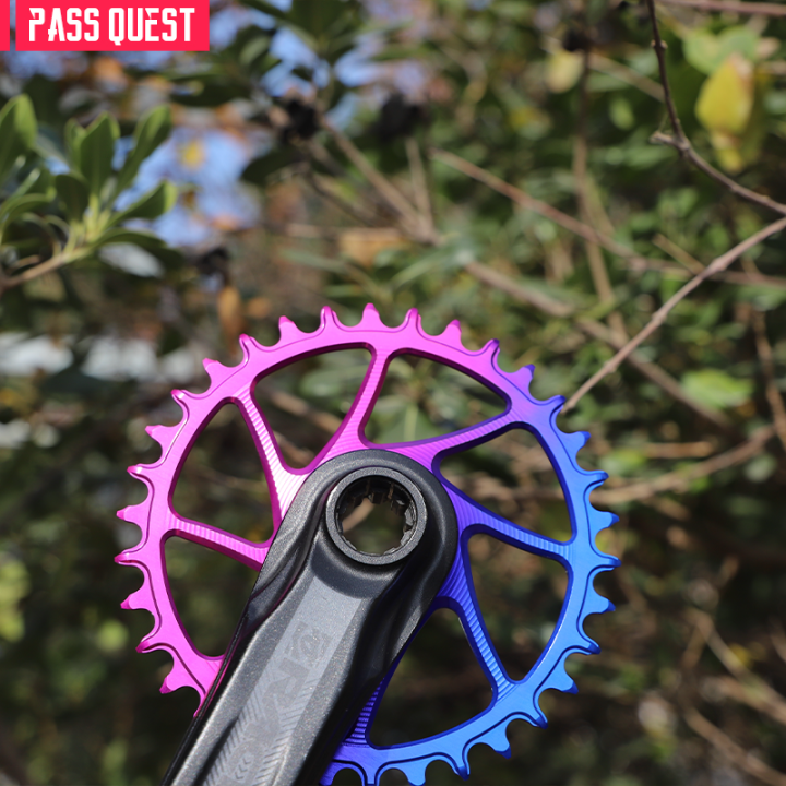 pass-quest-race-crank-จักรยาน-chainring-3mm-offest-แคบกว้างล้อสีดำ-สีสำหรับ-rf-direct-mount-crankset-28-48t