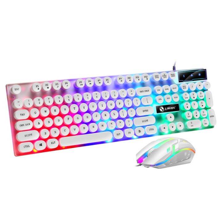 Gtx300 Colorful Led Illuminated Backlight Ergonomic Gaming Keyboard Usb 