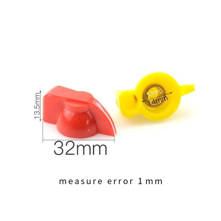 ohello-6-35mm-pack-of-12-brass-insert-guitar-chicken-head-potentiometer-knob-amp-effect-pointer-knob-control-knob-guitar-bass-accessories