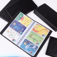 【CW】☸  Hot Leather Cards ID Credit Card Holder Paper Book Organizer Business Collection Storage 40/120/180/240