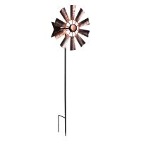 ❅❦ Windmill Wind Garden Yard Decor Pinwheel Metal Decorative Pinwheels Stake Farmhouse Modern Stakes Hook Lawn Rotating Iron Floral