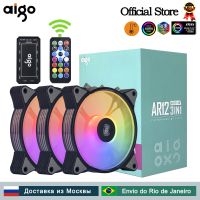 Aigo AR12 120มม. Pc R พัดลมเคสคอมพิวเตอร์ RGB 12V ฮีทซิงค์ Aura คูลเลอร์ระบายความร้อนพัดลมชุดควบคุมไร้เสียงระบายความร้อน