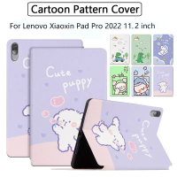 เคสรูปการ์ตูน Lenovo Xiaoxin Pad Pro 2022 11.2นิ้วคุณภาพสูงทำจาก PU เคสฝาพับหนังกันเหงื่อฟังก์ชันตื่น/นอนแบบยืนกันลื่น