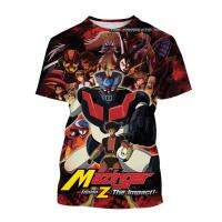 New Summer Fashion Short Sleeve Anime Mazinger Z 3D Printed T-Shirt Fashion Casual Round Neck Short Sleeve Top