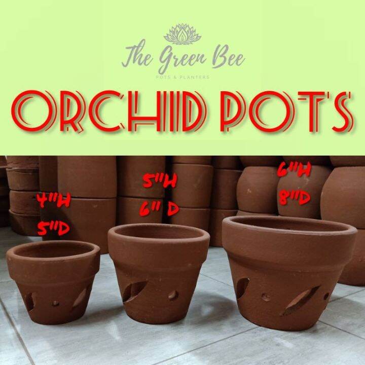 C Garden 4x5 / 5x6 / 6x8 Orchid pots / traditional terracotta clay pot