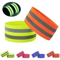 bklnlk๑  Reflective Bands Wrist Arm Ankle Leg Visibility Reflect Straps Night Walking Cycling Safety Reflector Tape