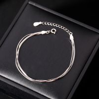 Advanced Three Layer Snake Bone Chain Bracelet For Women Simple And Cool Niche Design High-End Sense 2022 Trendy Versatile H