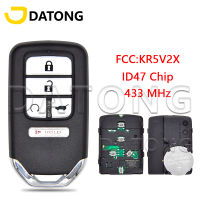 Datong Wolrd รถกุญแจรีโมทคอนลสำหรับ Honda Civic CR-V Pilot 2016-2020 ID47Chip 433MHz FCCID KR5V2X เปลี่ยนการ์ด Promixity