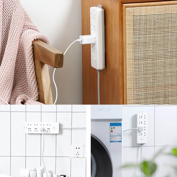 baoda-ซ็อกเก็ตยึดสติกเกอร์-gist-wall-mount-self-adhesive-socket-cable-organizer