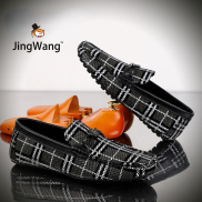 JingWang Free Shipping Miễn phí vận chuyển Giày nam cao cấp da thật da