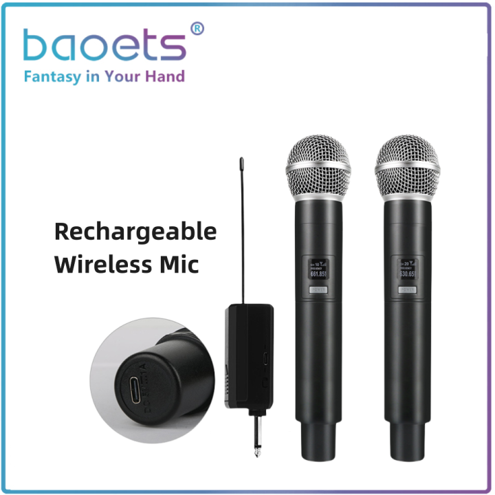 Rechargeable Wireless Microphone HD Sound Universal Wireless Mic for