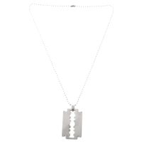 A9Mens Stainless Steel Blade Pendant Chain Necklace S