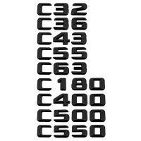 Modified Digital Alphabet Black and Silver C32 C36 C43 C55 C63 C180 C400 C500 C550 Metal Car Rear Sticker for Mercedes Benz Auto 3D Letter Number Trunk Emblem Badge Decal Accessories yang