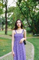 Chic No.9 - Violet Lavender  เดรสสายเดี่ยวม่วง ?ปัดซ้ายที่รูปเพื่อดูขนาดสินค้า