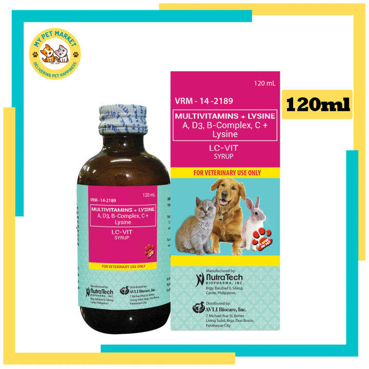 LC Vit Multivitamins Syrup For Dogs and Cats 120ml Lazada PH