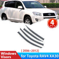 Deflectors สำหรับ Toyota Rav4 2011 RAV 4 XA30 2006 ~ 2012อุปกรณ์เสริมรถด้านข้าง Windows Visors Rain Eyebrow Guards 2007 2008 2009 2010