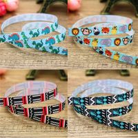 DHK 3/8 5yards dinosaur geometrical animal printed grosgrain ribbon  hairbow headwear DIY decoration OEM 9mm E1338 Fishing Reels