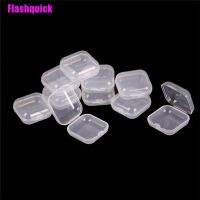 [Flashquick] 10Pcs Mini Clear Plastic Small Box Jewelry Earplugs Container Storage Box