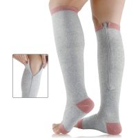 【CC】♀☄▣  Compression Stockings Toe Knee Length Sleeping Leg-Support Prevent Varicose Veins