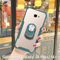 JieFie สำหรับ Samsung Galaxy J4 Plus / J4 + โปร่งใสเคสโทรศัพท์แฟชั่นสีทึบกันกระแทกกรอบโทรศัพท์แม่เหล็กรถพับ