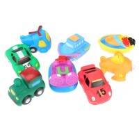 8 Vehicle Bathing Toys Water Floating Aircraft Car Train Model Quick Dry Bathtub Nursery for Infant(Random Style)