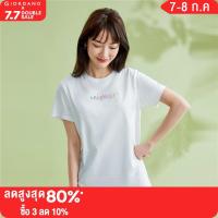 GIORDANO Women T-Shirts Print Fashion Tee 100% Cotton Summer Short Sleeve Crewneck Relaxed Casual Tshirts 13393201