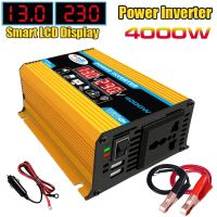 4000W Pure Sine Wave Inverter 12V/24V/48V/60V DC To AC 220V 110V Voltage Transformer Power Socket Converter For Car Home Outdoor