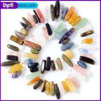 LHPFI 75pcs ผสมสี ลูกปัดหยดน้ำตา แบบเจาะ 0.59-0.9นิ้ว หินเจาะรู งานฝีมืองานประดิษฐ์ คริสตัลคริสตัลคริสตัล สารพันอย่างหลากหลาย สำหรับทำเครื่องประดับ