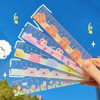 Cute Kawaii Study Time Cartoon Ruler Multifunction Diy Drawing Rulers for Kids Students Office School Stationery Rulers  Stencils