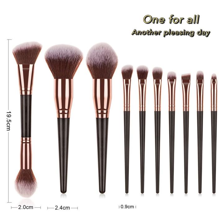 พร้อมส่ง-แปรงแต่งหน้า-h20-brush-set-เซต10ชิ้น-แปรงปัดแก้ม-แปรงไฮไลท์-แปลงแต่งหน้า-make-up-brush-fancy-2สี