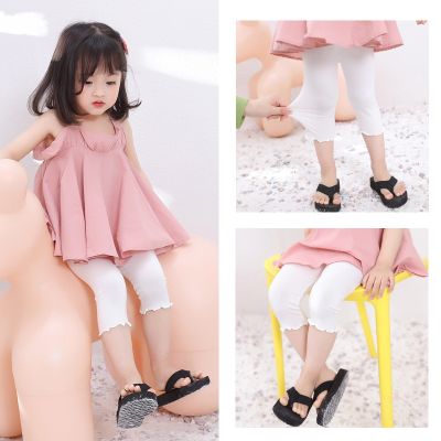 [COD] nine-point leggings summer thin section childrens cropped white outerwear baby
