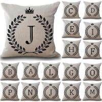 Pillowcases 60x60 English Letters Flax Pillow Case Home Decoration Sofa Cushion Cover Provided By The Manufacturer