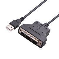 CP2102 USB ไปยัง DB25ชาย RS232 Serial Converter Adapter สายเคเบิลเครื่องพิมพ์ความร้อน