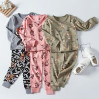Boys Pajamas Sets Kids Clothes Girls Childrens Sleepwear Tops+Pants Long Sleeve Cotton Kids Clothing Sets Homewear Nightwear