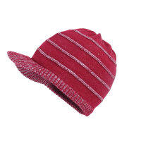 Simple Woman Hat Acrylic Fibres Comfortable Cap Solid Color Casual Winter Lady Hat Knitted Striped Thickened Caps