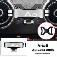 ที่วางโทรศัพท์ในรถสำหรับ S3 A3รถ Audi 8V 2014-2020ระบายอากาศคลิปยึดจีพีเอสแรงโน้มถ่วงฐานยึดอุปกรณ์นำทาง Soporte Mcoche