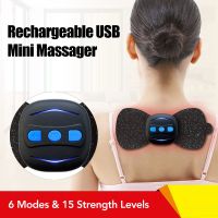 ZZOOI Portable Ems Mini Electric Neck Massager Cervical Massage Stimulator Stickers Physiotherapy Instrument Muscle Relief Pain Device