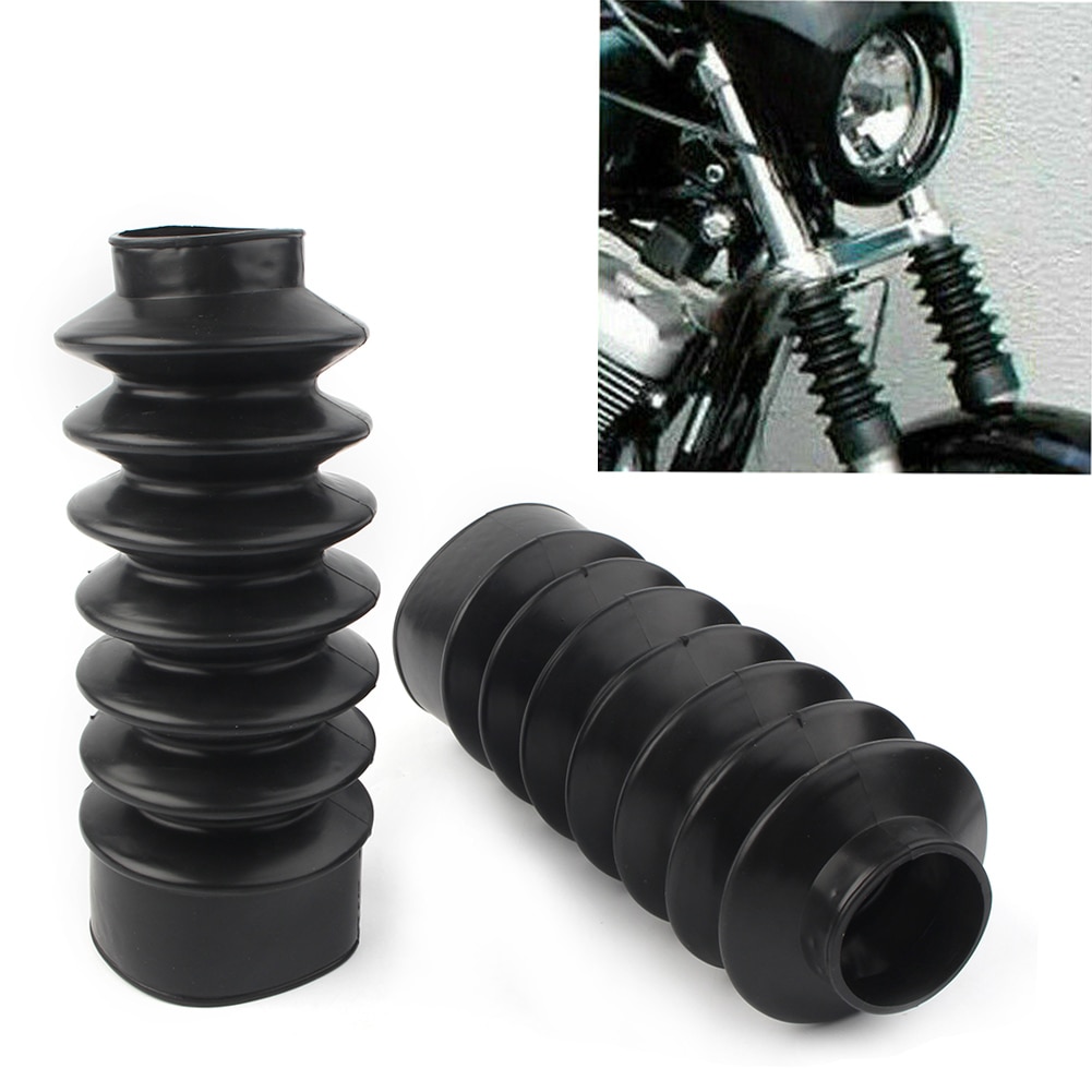 Fittings 2 Rubber Front Fork Boots Shock Gaiters 39mm for Harley Davidson Iron 883 XL883 2018 