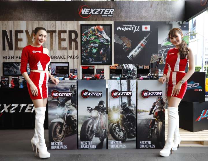 ผ้าเบรค-มอไซค์-nexzter-3334aa-ใช้กับ-honda-adv150-airblade-click110-click150i-crf250-front