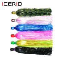 【CW】 ICERIO 3PCS Mylar Flash Teaser Tail Jig Fishing Bait Flasher Fluke Skirt Trolling Rigs