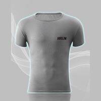 AIRslim® เสื้อยืดแขนสั้น คอกลม ผู้ชาย รุ่นใหม่ เย็บขอบคอเสื้อ ผ้าเย็น ยืดหยุ่นสูง นุ่มนวล ระบายอากาศ แห้งไว ไม่ต้องรีด ไม่ร้อน