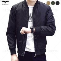 Casual Bomber Jacket FC8619/M-5XL ผู้ชายแฟชั่นชายเสื้อแจ็คเก็ต Slim Fit Casual Bomber Jacket Stand Collar Overcoat